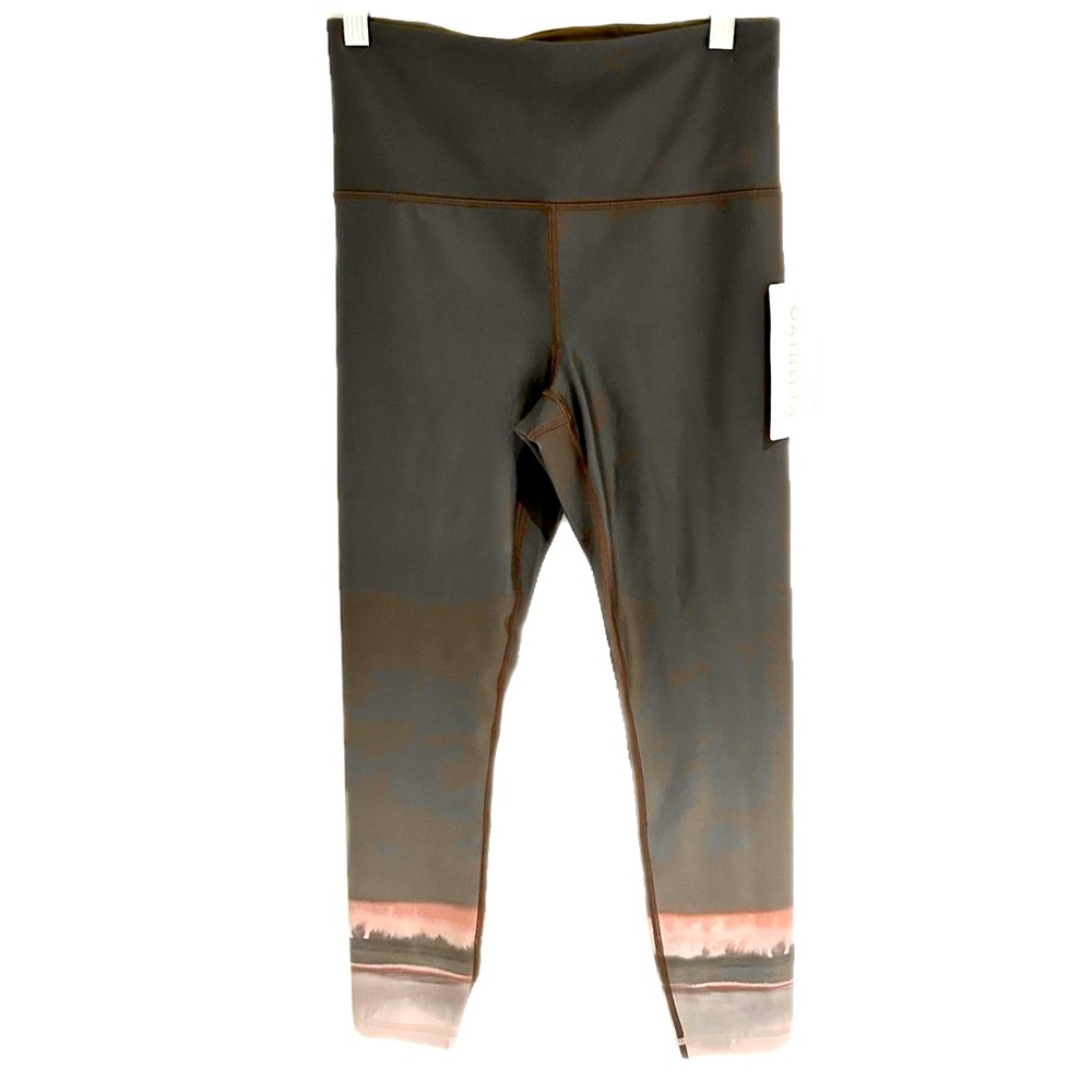 NWT Athleta ULTRA HIGH RISE ELATION 7/8 LEGGING Watercolor Stripe Stretch Small